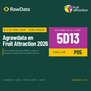 Agrawdata en Fruit Attraction 2026: stand 5D13, pabellón P05, IFEMA Madrid